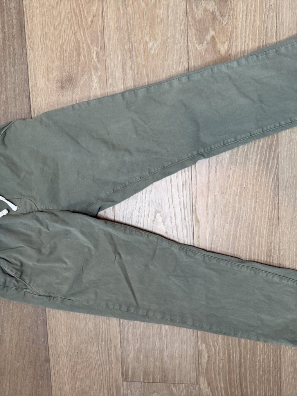 Marine Layer Drawstring Twill Pants Olive Green - Size S